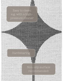 Čierno-biely vnútorný a vonkajší koberec 160x230 cm Duet Bowen – NORTHRUGS