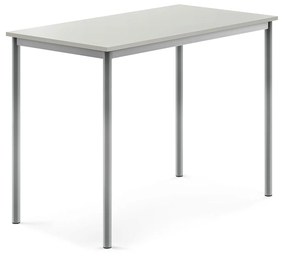 Stôl BORÅS, 1200x700x900 mm, laminát - šedá, strieborná