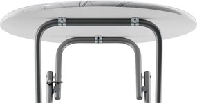 Cateringový skladací barový stôl MARLE 60 cm mramorovo biely