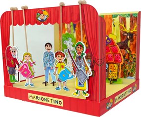 MARIONETINO Bábkové divadlo – Červená Čiapočka a Janko a Marienka (kompletný set, 9 bábok)