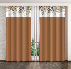 Elegantný záves s potlačou farebných kvetov Dĺžka: 250 cm