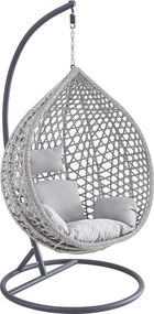 Závěsné houpací křeslo Houseland Imogen šedé L