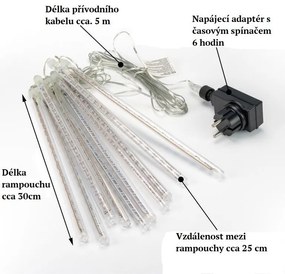 Vianočné LED osvetlenie padajúci sneh, 180 LED, farebné