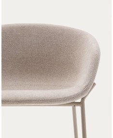 Béžová barová stolička (výška sedadla 65 cm) Yvette – Kave Home