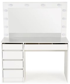 Toaletní stolek HOLLYWOOD s LED osvětlením 120 cm bílý