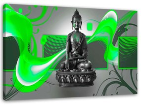 Obraz na plátně Abstraktní postava Buddhy - 100x70 cm