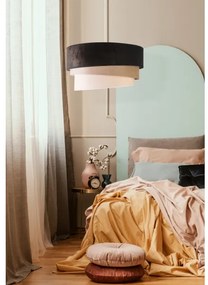 Duolla - Luster na lanku DEVON 1xE27/40W/230V pr. 45 cm čierna/béžová