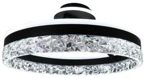 LED Stmievateľný prisadený luster LED/86W/230V 3000-6500K čierna + diaľkové ovládanie