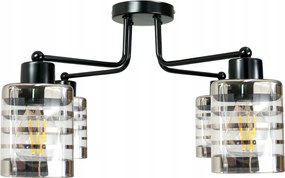 BERGE Závesná lampa DRON 4xE27 - SKLENENÁ KOCKA