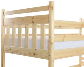 Wilsondo Poschodová posteľ s prístelkou Petra 5 - prírodná Rozmer: 180x80