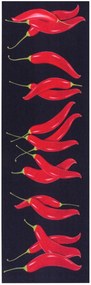 Hanse Home, Koberec behúň Cook & Clean 105727 Black Red, 50x150, červená, kuchyňa