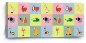 Sablio Obraz Zvieratká zo Zoo - 110x50 cm