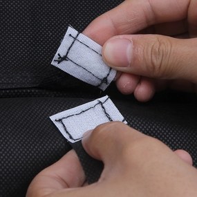 Textilná šatníková skriňa Snan čierna