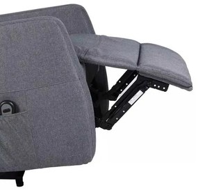 LuxuryForm DESIGN Elektricky polohovateľné televízne kreslo SEMIR - šedé
