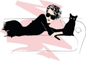 Obraz - Fashion lady (90x60 cm)