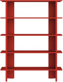 Červená kovová knižnica 120x156x37 cm Hes – noo.ma