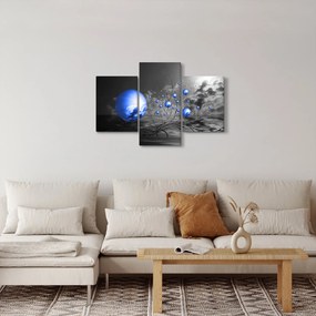 Obraz tmavo modrých gulí (90x60 cm)