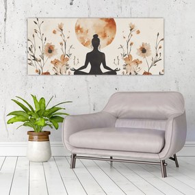 Obraz - Oranžová jóga (120x50 cm)