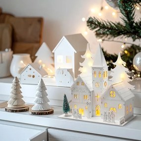 Brilagi - LED vianočná dekorácia LED/2xAA kostolík