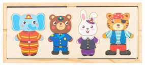 Vkladačka puzzle v krabičke zvieratká Montessori Baby Mix