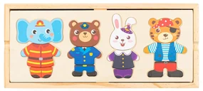 Vkladačka puzzle v krabičke zvieratká Montessori Baby Mix