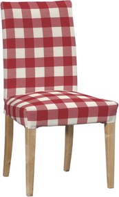 Návlek na stoličku Henriksdal (krátky) farba produktu červená látka vzorované