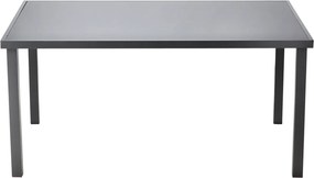 CH Záhradný hliníkový stôl so sklenenou doskou Sten