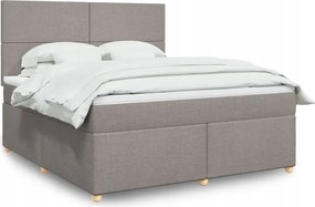 vidaXL Posteľný rám boxspring s matracom sivohned 180x200 cm látka