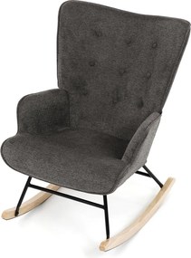 Hojdacie kreslo FABIAN — látka, sivá