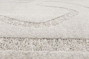 Koberec Agnella Morphic Blooms svetlosivý