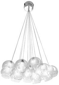 Toolight - Závesné svietidlo sklenené gule 13xG4 25W, APP561-13CP, chrómová, OSW-08237