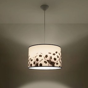 Detské závesné svietidlo Ball B, 1x plastové tienidlo so vzorom, (fi 40cm)