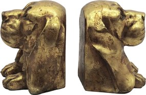 Bookends Set Of 2 Gold Colored Plastic - 24*13*19 cm