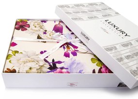 SATÉNOVÉ OBLIEČKY LUXURY PREMIUM KALINA 160X200 CM, 2KS 70X80 CM VZOROVANÉ