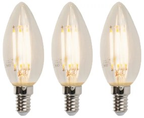 Sada 3 LED stmievateľných žiaroviek E14 B35 5W 360lm 2700K