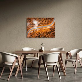 Sklenený obraz - Horská cesta (70x50 cm)