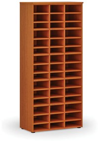 Triediaci regál PRIMO WOOD, 1781 x 800 x 420 mm, 45 priehradok, čerešňa