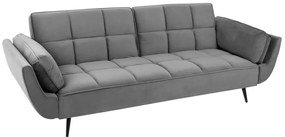 Rozkladacia pohovka BOUTIQUE 215 cm zamatová sivá