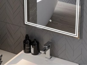 Mexen Taco, LED kúpeľňové zrkadlo s podsvietením 50x70 cm, 6000K, ochrana proti zahmlievaniu, 9805-050-070-611-00