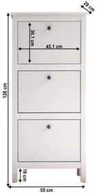 Botník (skrinka na topánky) Otis 3k (biela). Vlastná spoľahlivá doprava až k Vám domov. 1065258