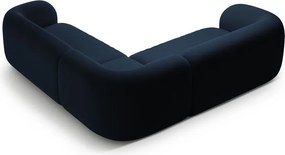 Modrá zamatová rohová pohovka Kate – Micadoni