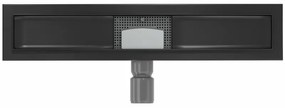 Mexen Flat nerezový sprchový žľab 50 cm - telo žľabu bez krytu, čierna, 1715050