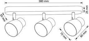 Brilagi - Bodové svietidlo NUGGET 3xGU10/30W/230V čierna/zlatá