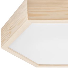Stropné svietidlo HEX NATURAL 2xE27/60W/230V pr. 43 cm borovica
