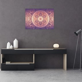 Obraz - Mandala na fialovom gradiente (70x50 cm)