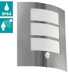 EGLO 88142 - Senzorové vonkajšie nástenné svietidlo CITY 1xE27/15W/230V IP44