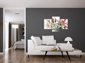Obraz - Ľalia, ilustrácie (90x60 cm)