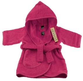 Tmavoružový bavlnený detský župan veľkosť 1-2 roky - Tiseco Home Studio