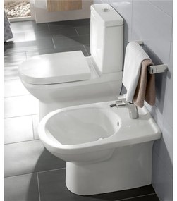 VILLEROY &amp; BOCH O.novo WC misa kombi s hlbokým splachovaním, zadný odpad, 360 x 640 mm, biela alpská, s povrchom CeramicPlus, 565810R1