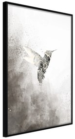 Artgeist Plagát - Ethnic Hummingbird [Poster] Veľkosť: 20x30, Verzia: Čierny rám s passe-partout